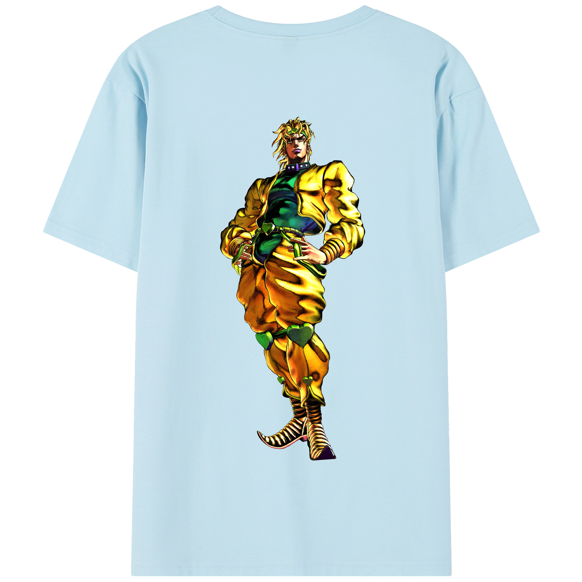 （画像用） ジョジョの奇妙な冒険 ディオ?ブランドー JoJo's Bizarre Adventure Dio Brando 綿100％半袖Tシャツ（背面プリント）